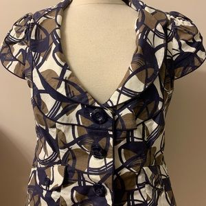 Size large jacket that can be worn as a top.